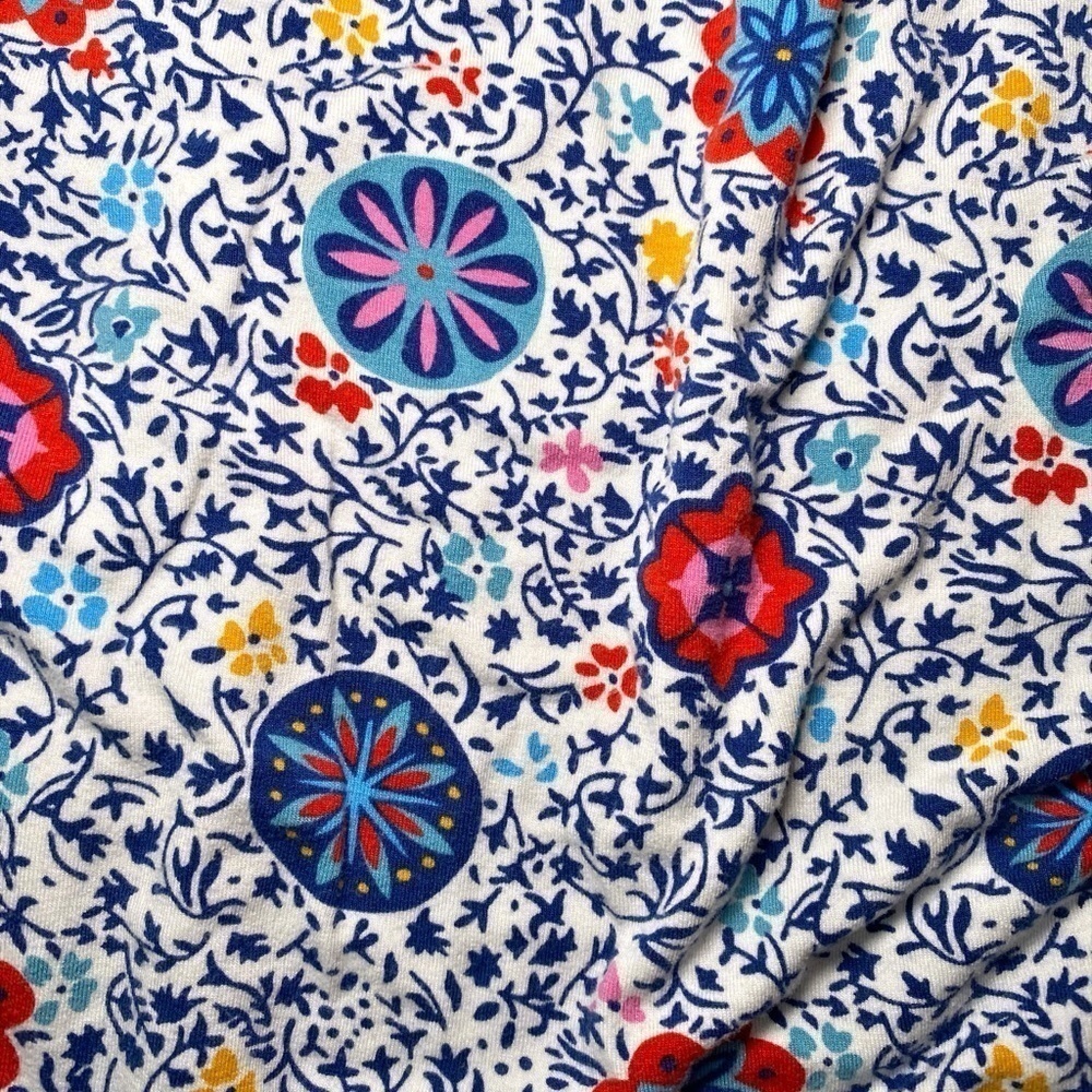 Boden Blue Floral Medallion Print Neck Jersey
Short Sleeve Faux Wrap Shirt - Picture 13 of 13